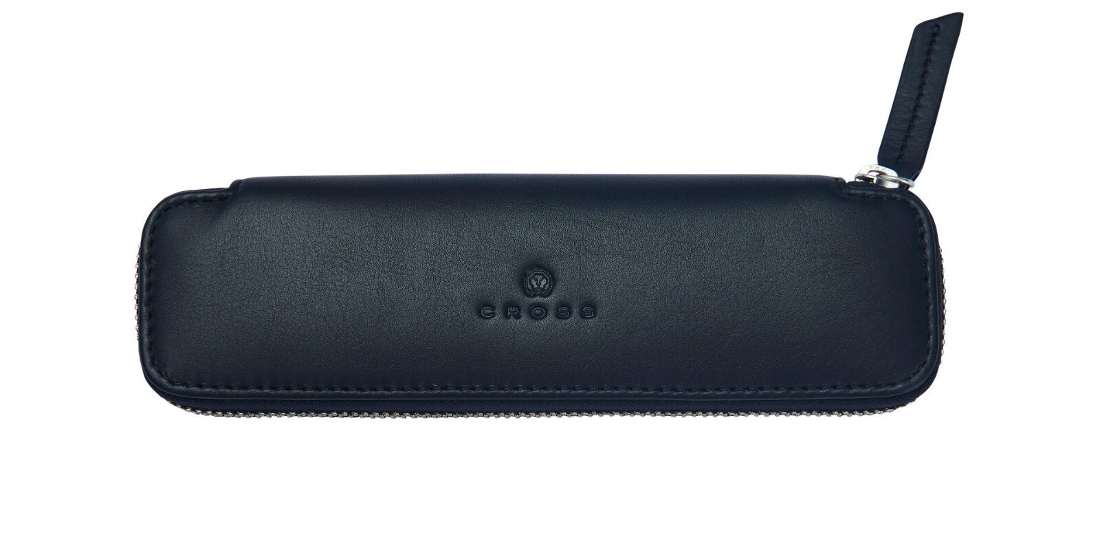 CROSS BLACK LEATHER DOUBLE PEN CASE - PEERLESS AND ALL SIZE PENS $80 IN GIFT BOX