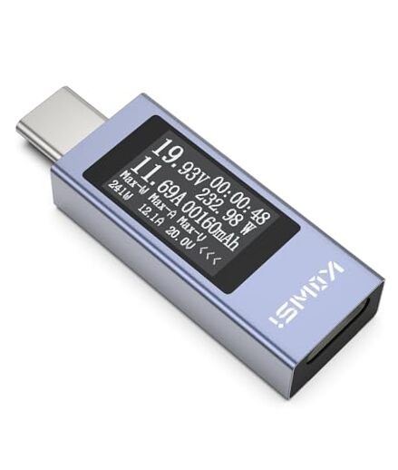 USB C Tester Power Meter 4-30V 0-12A Digital Multimeter, Type Updated Version