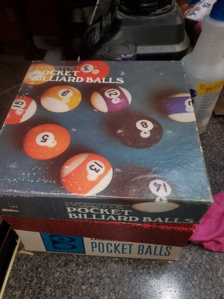 Vintage Ivoryite Pocket Billard Balls