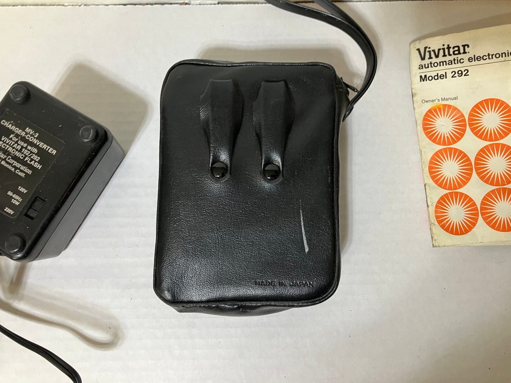 Vivitar Camera Electronic Flash, Model 292 charger case manual, & RS-1 Sensor
