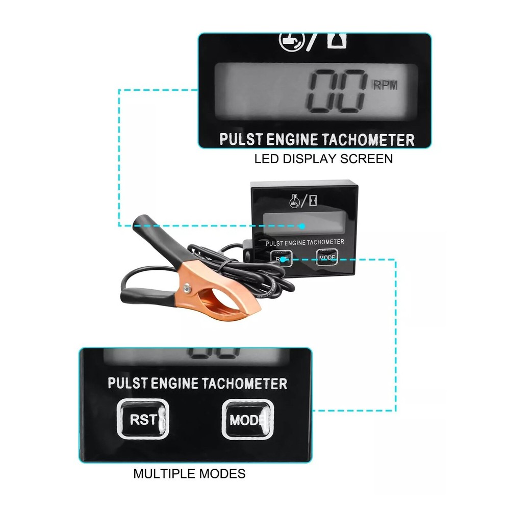 Digital Tachometer Small Digital Engine Tachometer Inductive Tachometer DigitjK