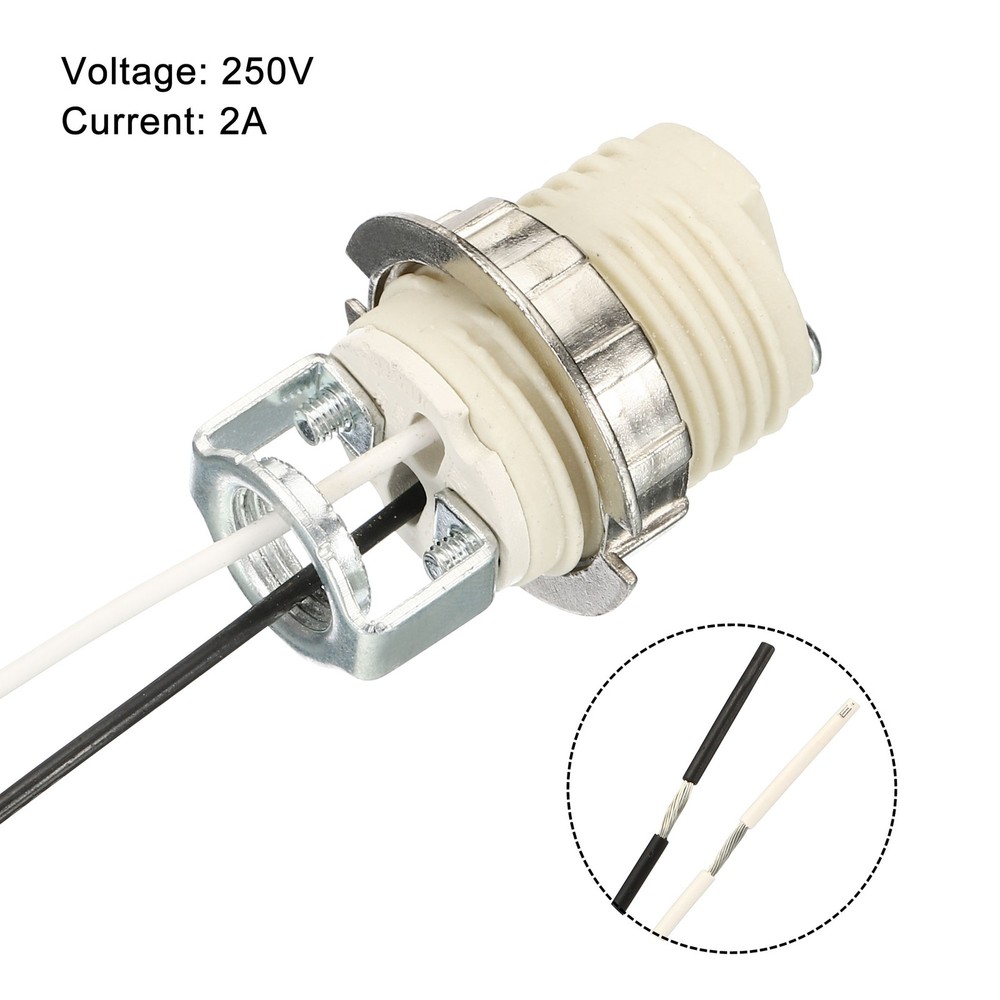 3pcs G9 Light Base Socket Wire Lead Lamp Holder with Socket Ring Removal Tool