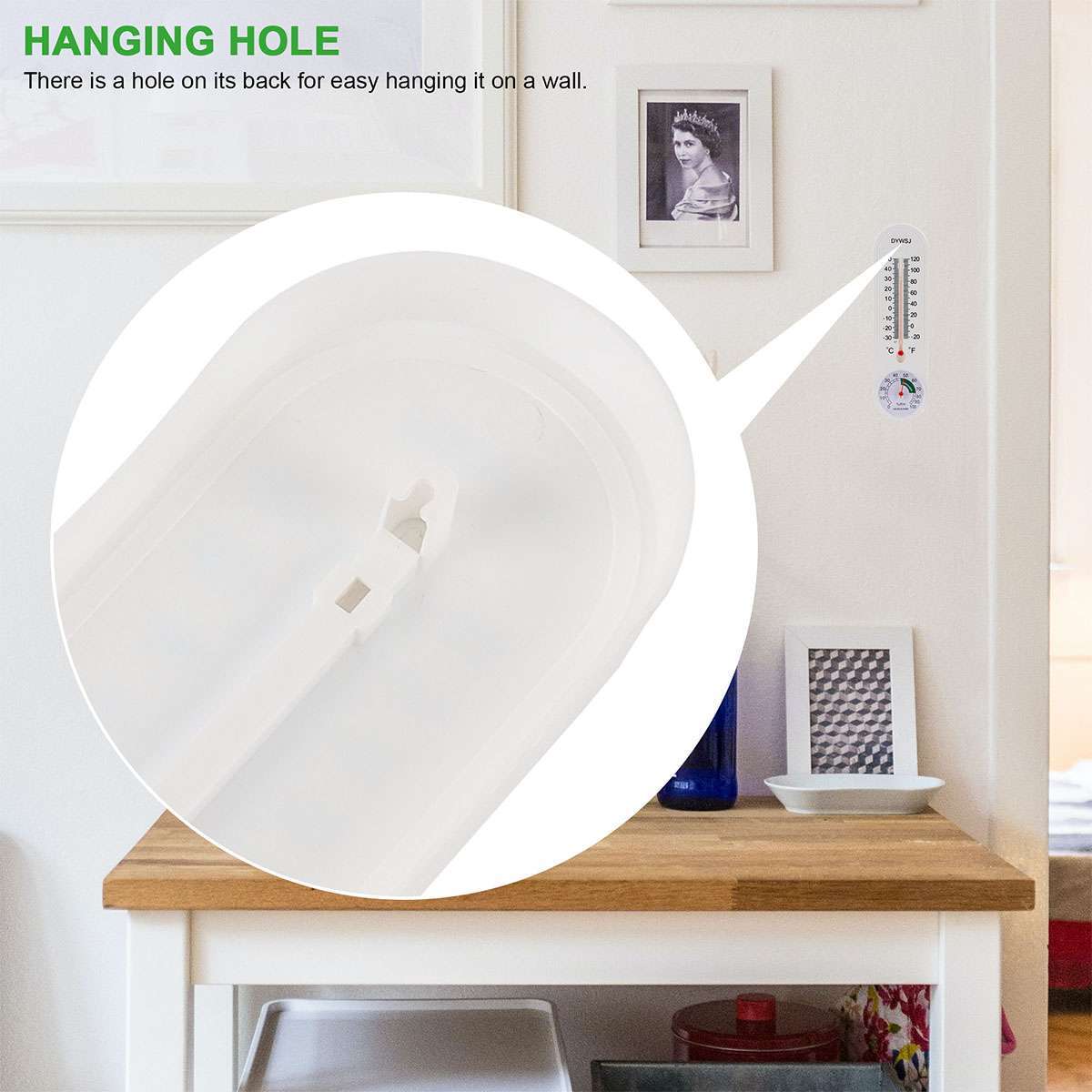 4PCS Wall Thermometer Indoor Outdoor Mount Garden Greenhouse Home Humidity Meter