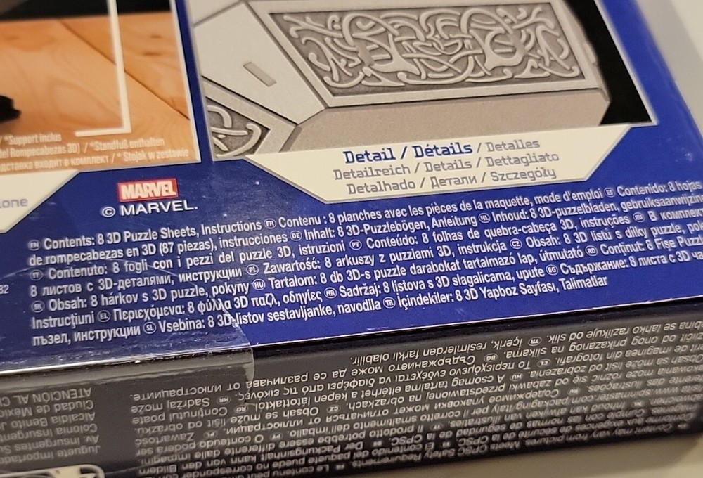 Marvel: 4D Build Thor Mjolnir Hammer 3D Puzzle Spin Master
