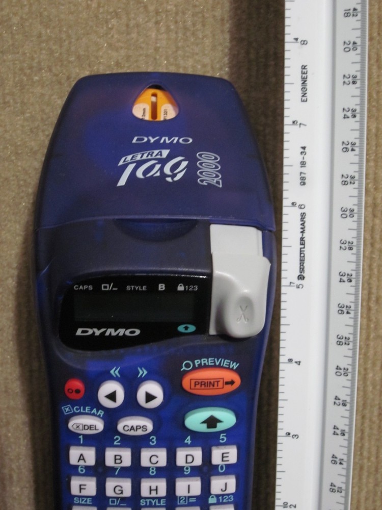 Dymo Letra Tag Blue 2000 Handheld Label Maker Printer
