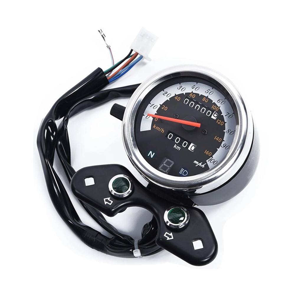 For 12V universal motorcycle Digital LED Odometer Motorcycle Speedometer