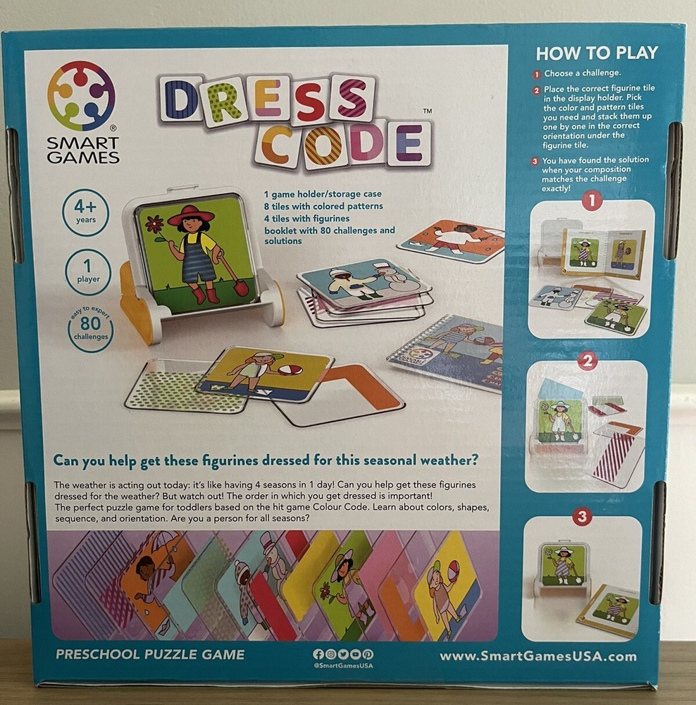 SmartGames Dress Code Stacking Game with 80 Challenges for Kids Ages 4 +