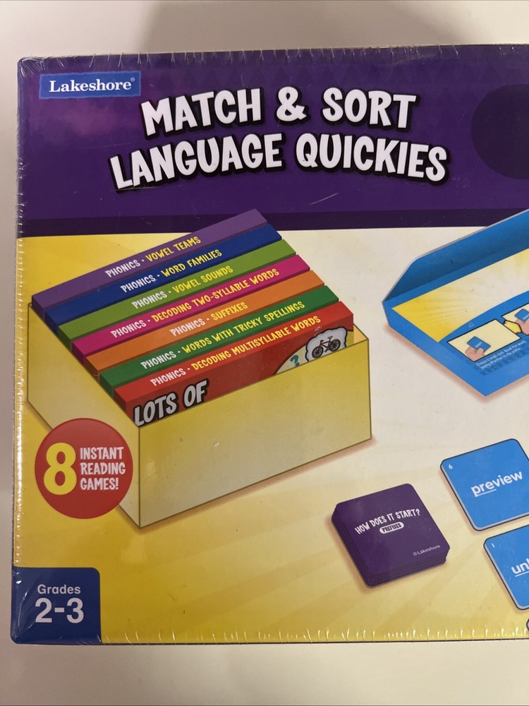 Lakeshore Phonics Match & Sort Language Quickies Grades 2-3 #PP579 NEW