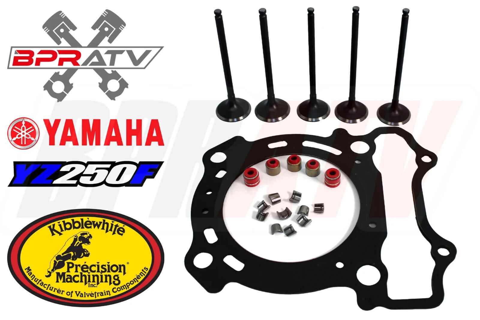 Yamaha YZ250F YZ 250F Intake Exhaust Valves Kit Gasket KIBBLEWHITE Seals Keepers