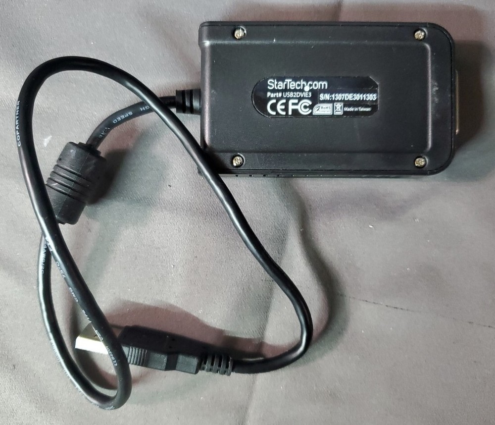 StarTech USB to DVI Adapter External Video & Graphics Card USB2DVIE3