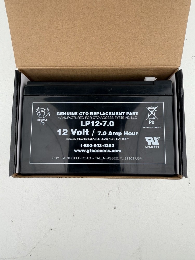 NEW Mighty Mule 12-Volt Replacement Battery for Automatic Gate Openers, Black