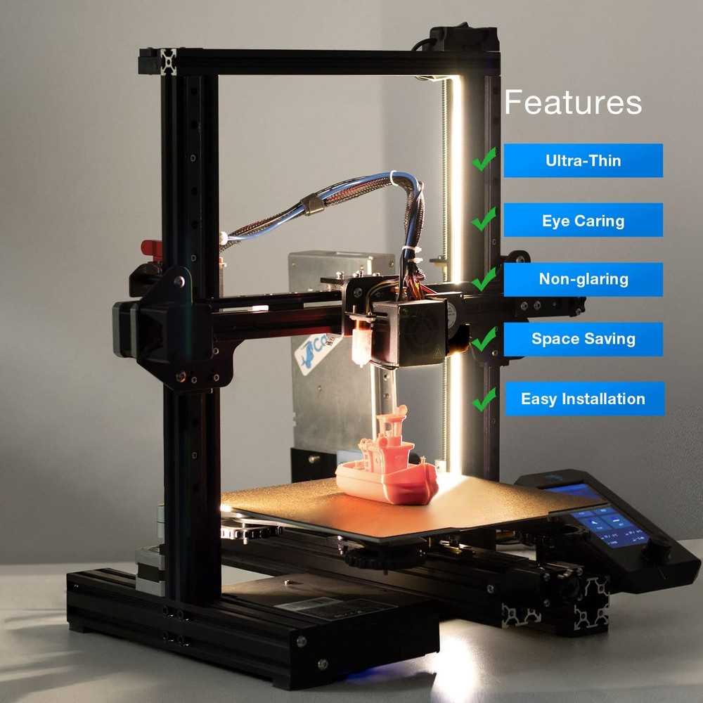 UniTak3D Ender 3 3D Printer LED Light 24V 7.5W Dual Sides Embedded Black