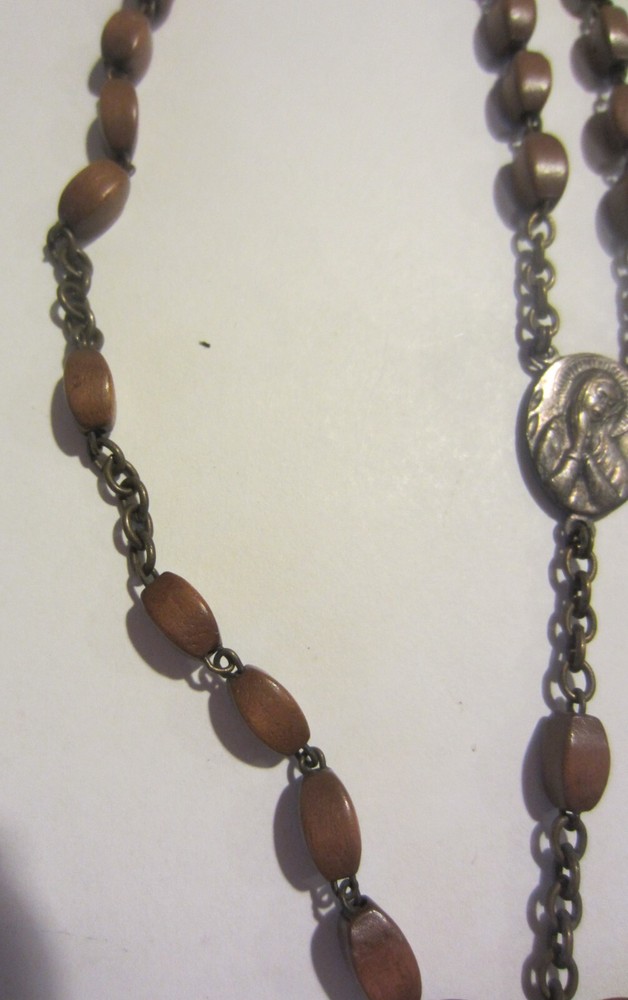 Vintage Rosary Hematite Black Square Beads plus bonus