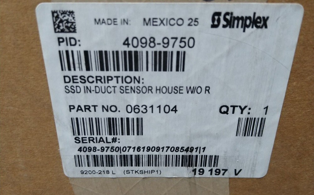Simplex 4098-9750 - W/O Relay