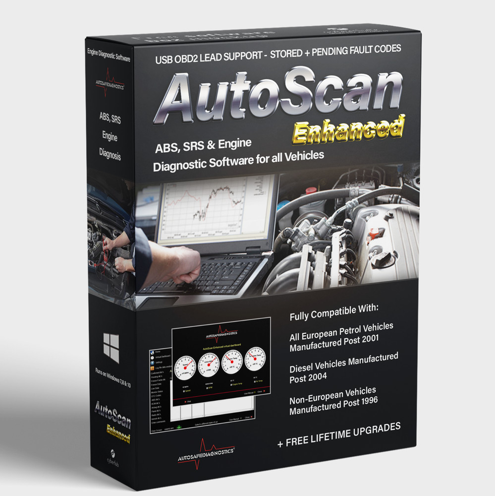 Autoscan Enhanced OBD2 EOBD Engine Diagnostic Software 4 all Vehicles Elm327