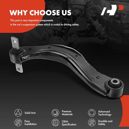 Rear Left Upper Control Arm, with Bushing, Compatible with Honda Civic 2006