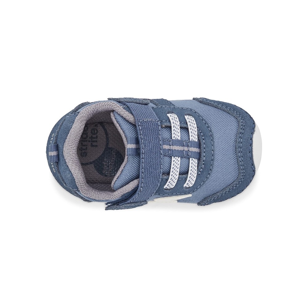 Boys SM Zips Runner Sneaker, Navy