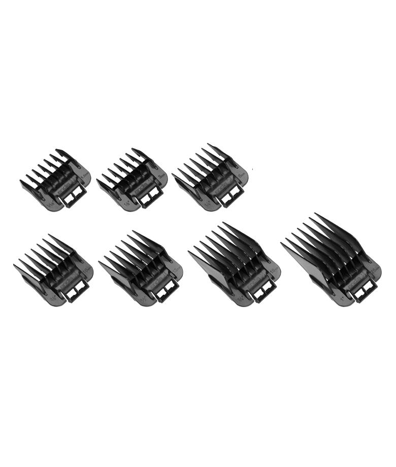 Andis #01380 7 Piece Attachment Comb Set Guards For Master Fade Clippers NEW