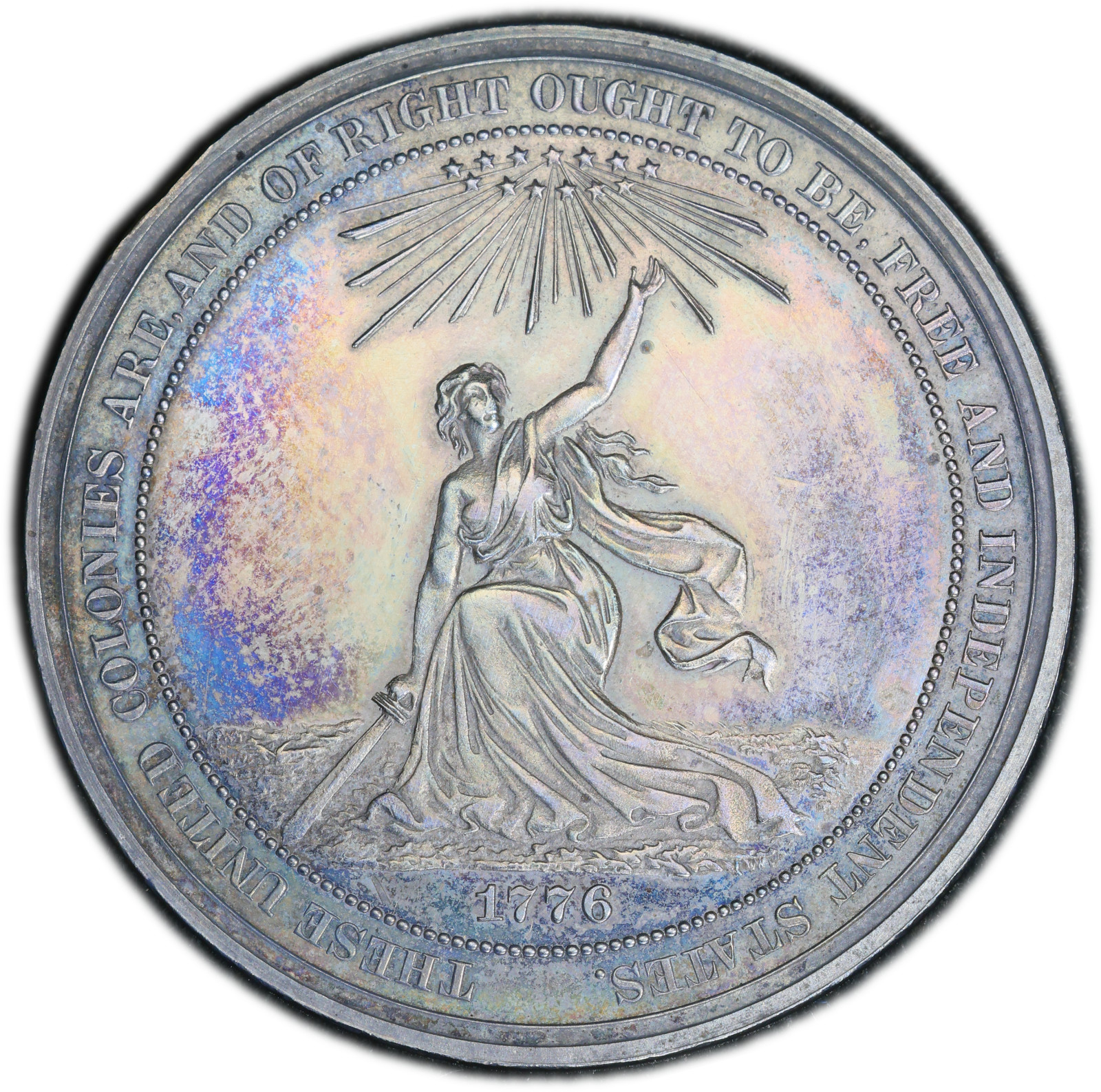 1876 PA HK-20 SO-CALLED DOLLAR OFFICIAL MEDAL U.S. CENTENNIAL EXPO PCGS MS63