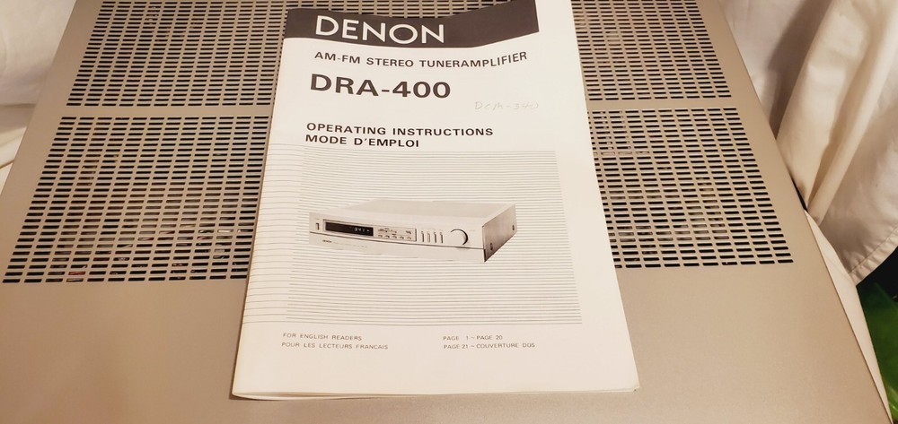 Denon DRA-400 Precision Audio Component Tuner Amplifier, TESTED, WORKS GREAT