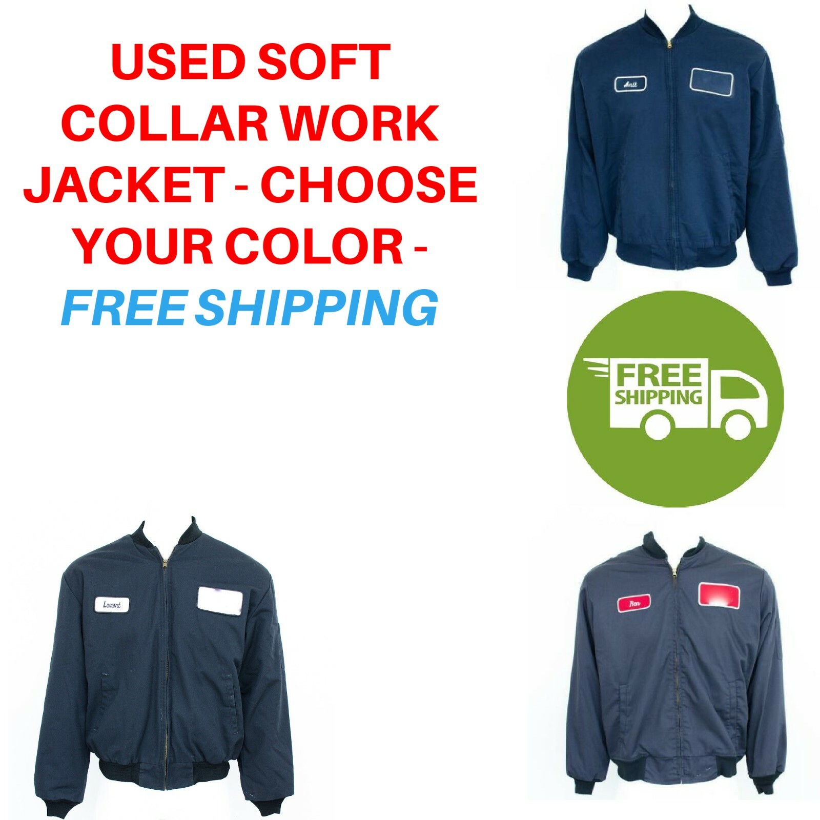 Used Work Coat Work Jackets Cintas, Redkap, Unifirst, G&K etc. FREE SHIP