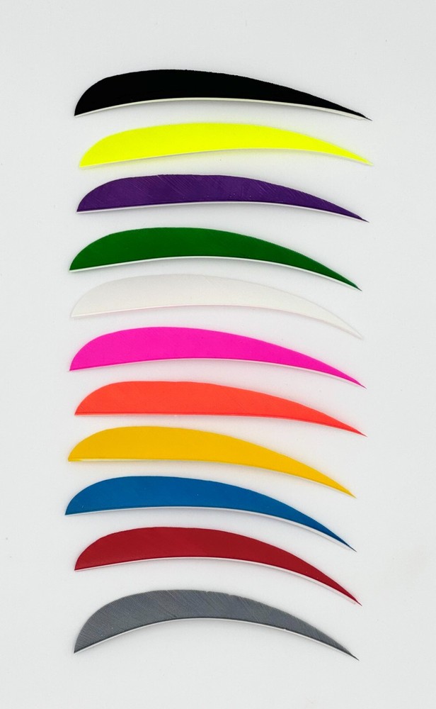 Trueflight Parabolic Cut Feathers - 5 Inch - Solid Colors