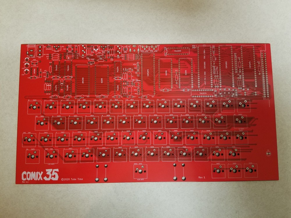 COMIX-35, COMX-35 Home Computer Clone, DIY Hardware Project, PCB ONLY, US Seller