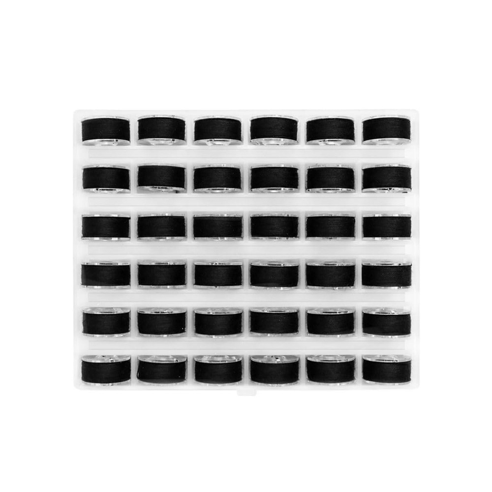36 Pcs Bobbins and Sewing Threads with Bobbin Case, Sewing Thread Set, Pre-Wo...