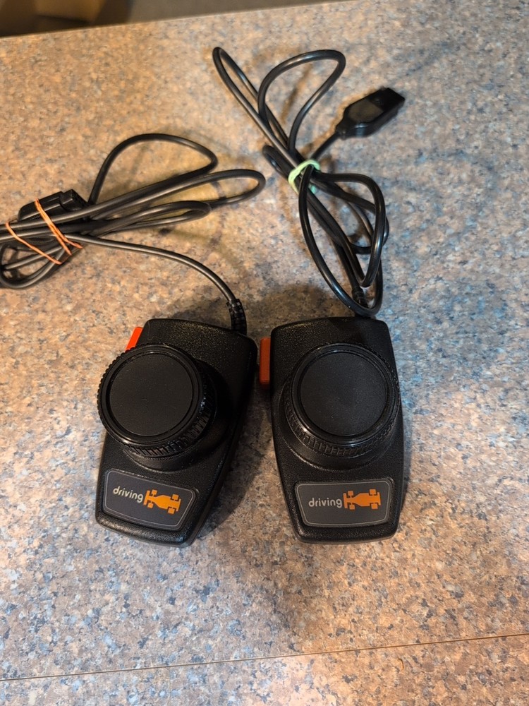 Atari 2600 Original Driving Controllers Clean Tested OEM