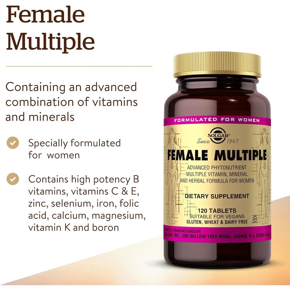 Solgar, Female Multiple, 120 Tablets