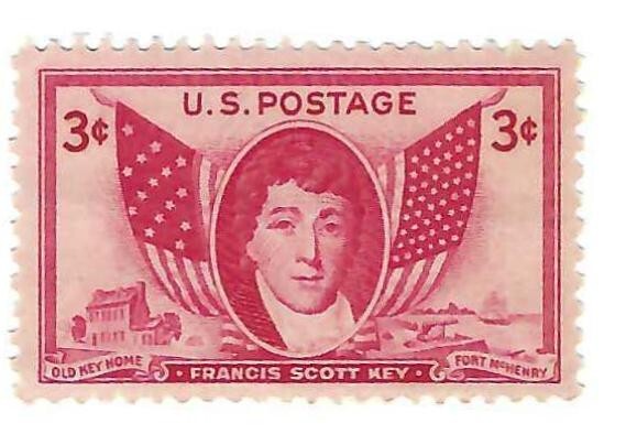 STAMPS US SCOTT 962 "Francis Scott Key" 1948 MH 3 CENT