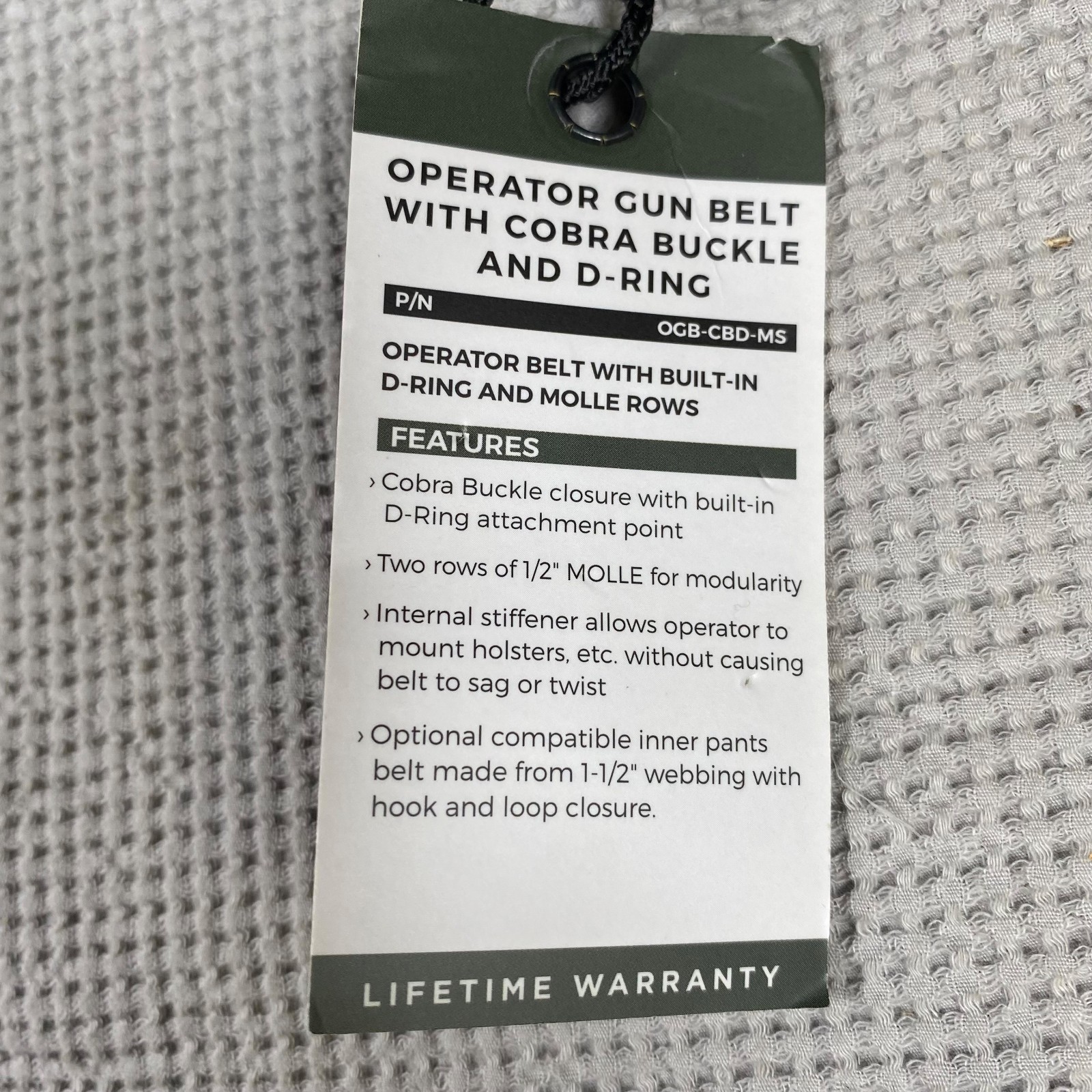 Eagle Industries Operator Gun Belt OGB Cobra Buckle D-Ring Multicam Black LARGE