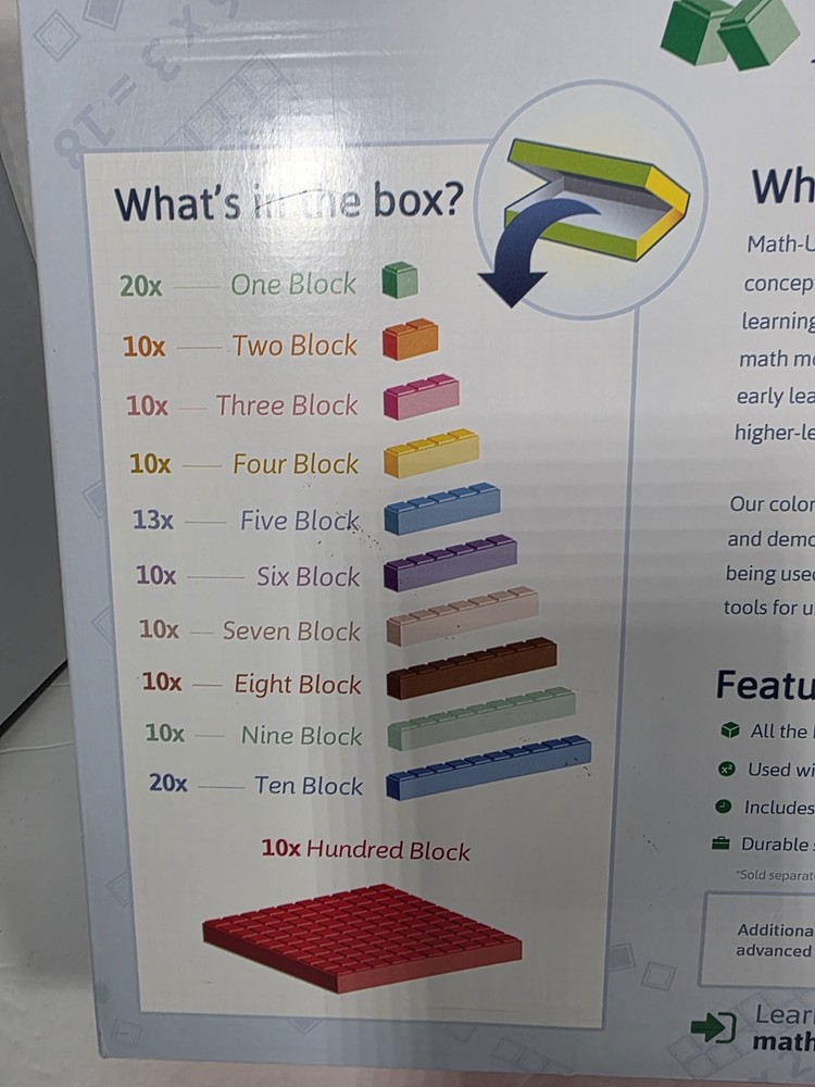 Math U See Manipulatives Integer Block Kit homeschool Learning