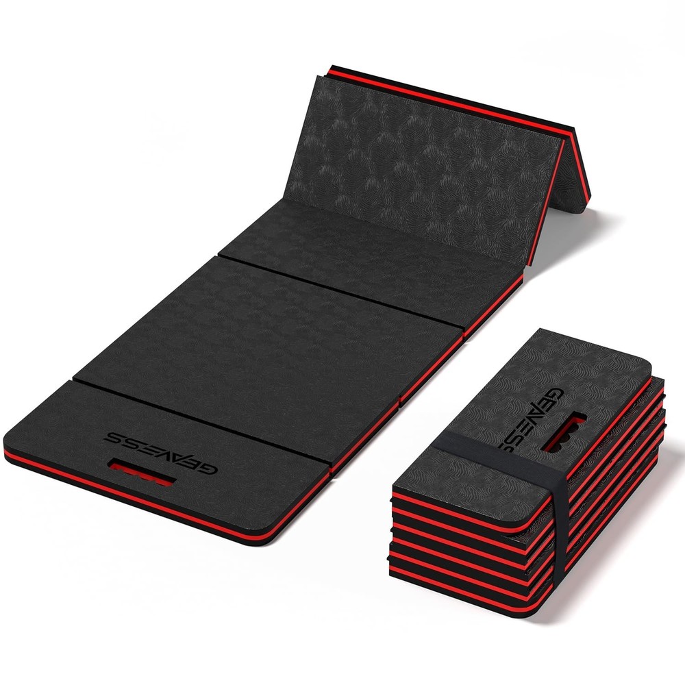 1.1" Foldable Kneeling Pad, Large Supportive Mechanic Mat with Handle & Stora...