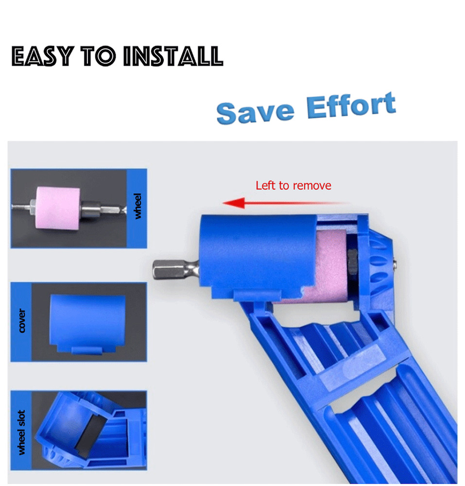 Drill Bit SHARPENER Corundum Grinding Wheel Titanium Portable Powered Tools US