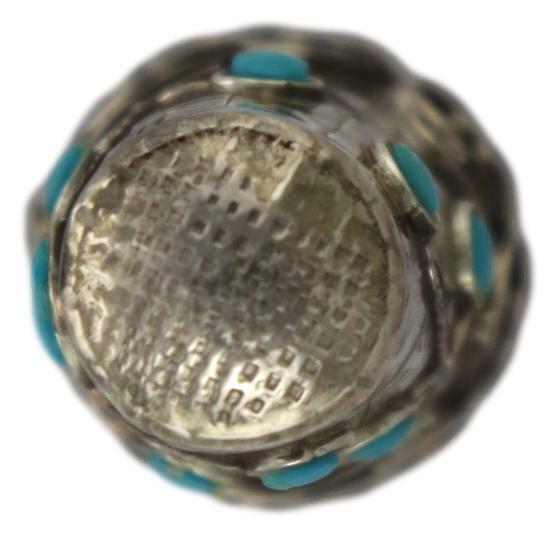 Sterling Silver Thimble set with Turquoise MEXICAN SILVER