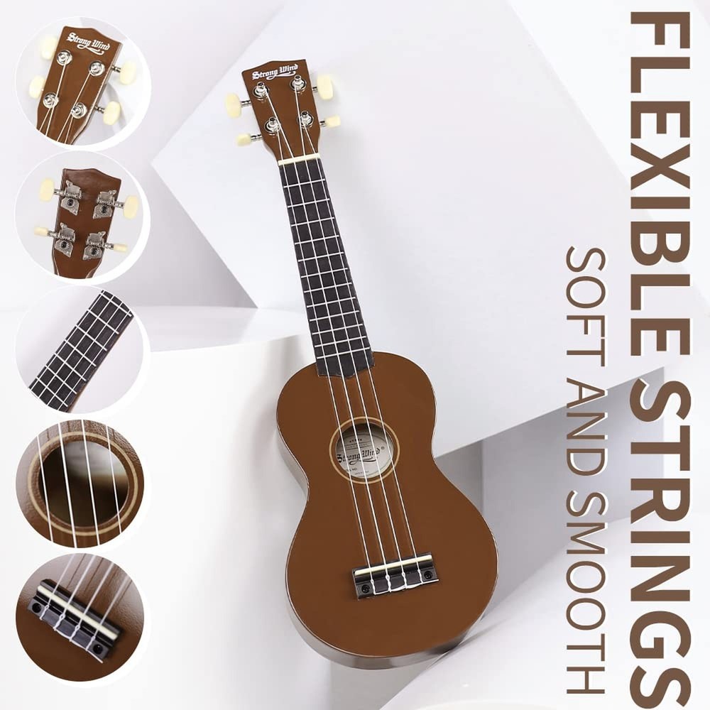 Strong Wind Soprano Ukulele - Stringed Musical Instrument Ukulele for Beginne...