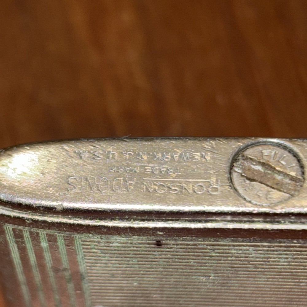 Vintage Ronson ADONIS Silver Tone Lighter