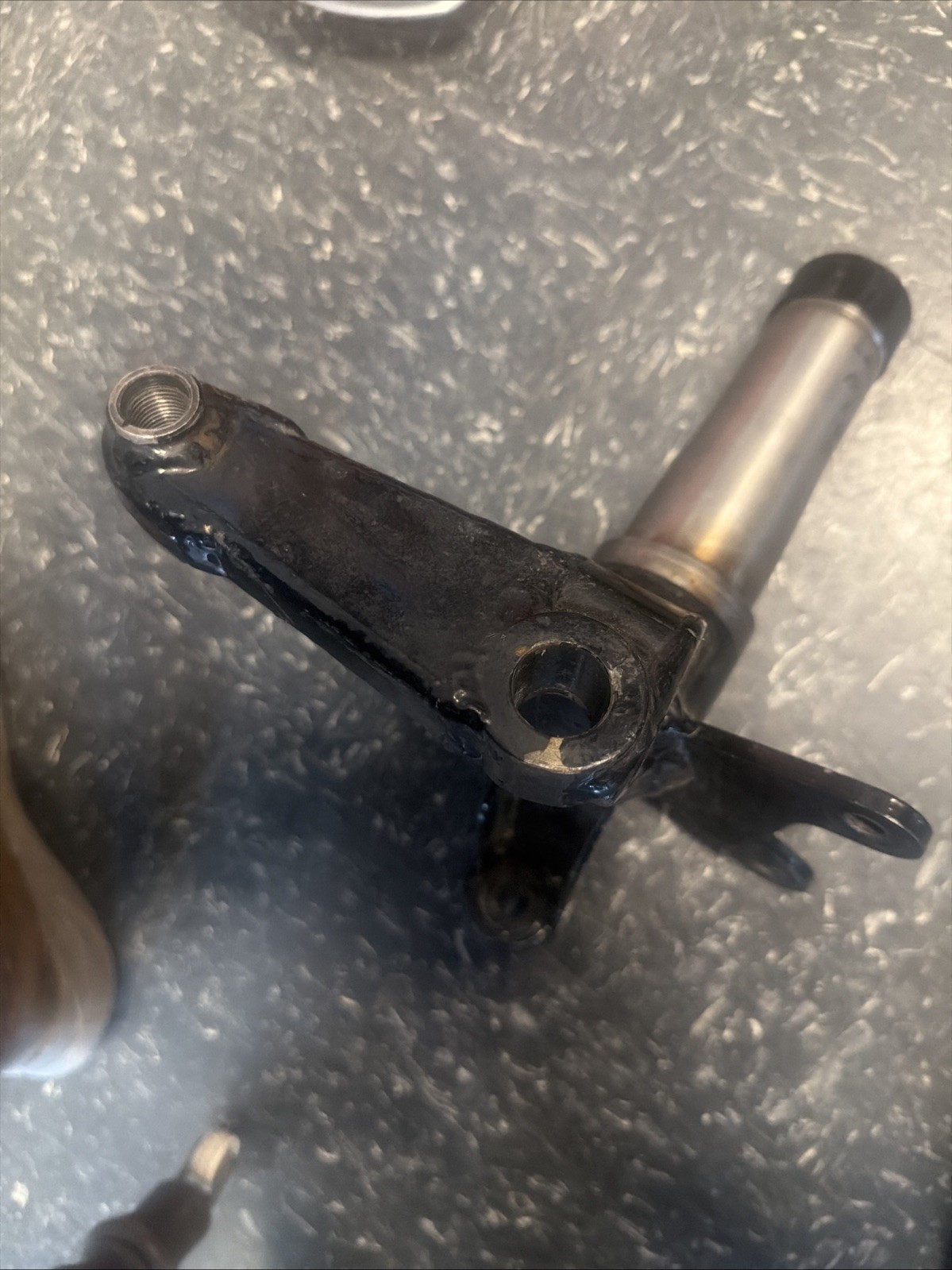 TWM Racing Products Spindle Blue Front Rocket Dirt Late Model TWM Spindle Left