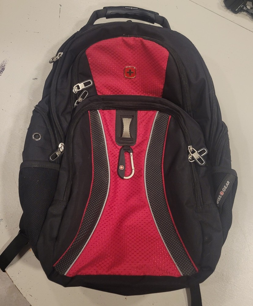 Swiss Gear Backpack with Multiple Pockets Red/Black. Great Condition