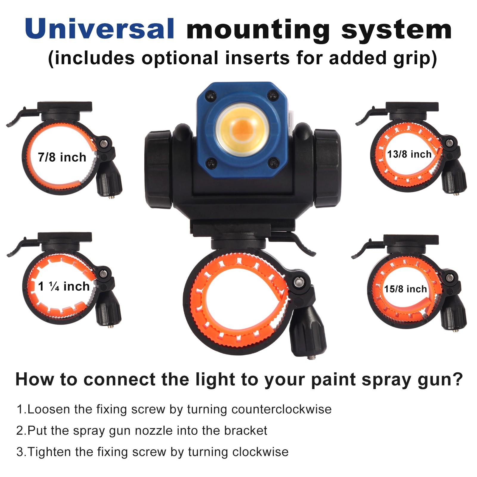 NextLED NT-R3202 Paint Spray Gun Light, CRI 95+ Color Match Mount & Detachable