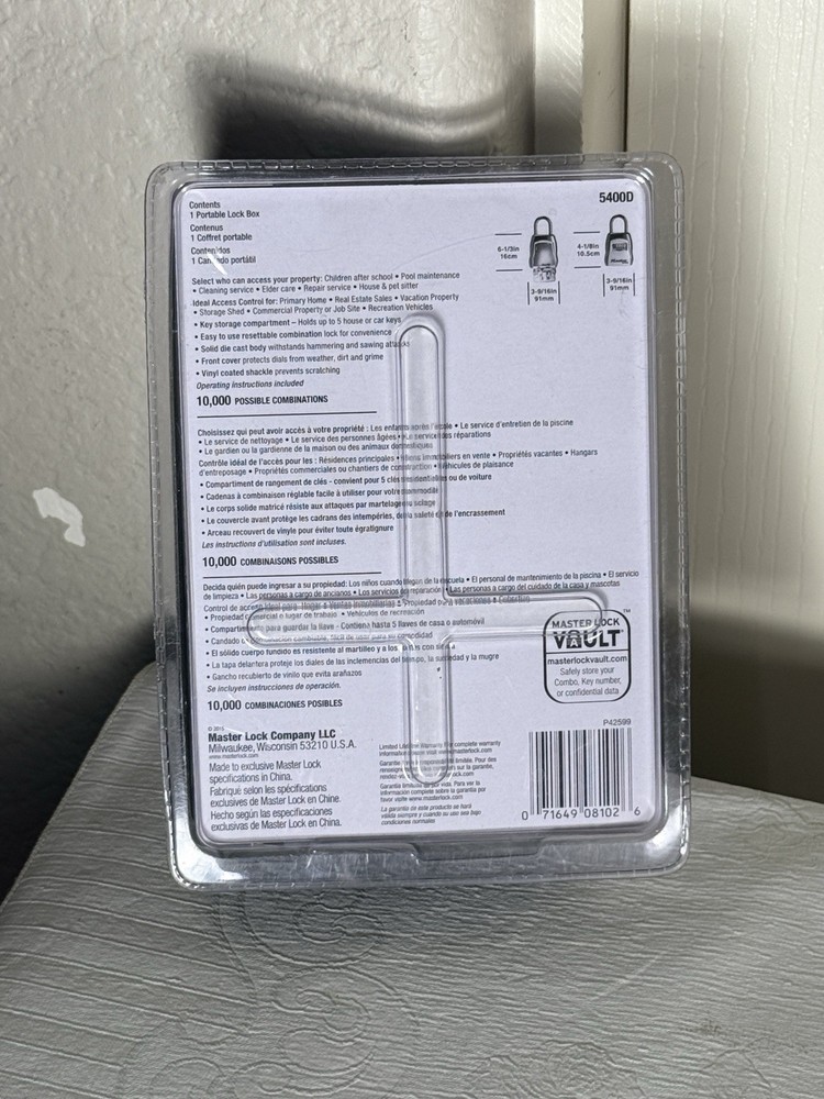 (New Sealed) Master Lock 5401D Wall Mount Lock Box / Key Security Safe