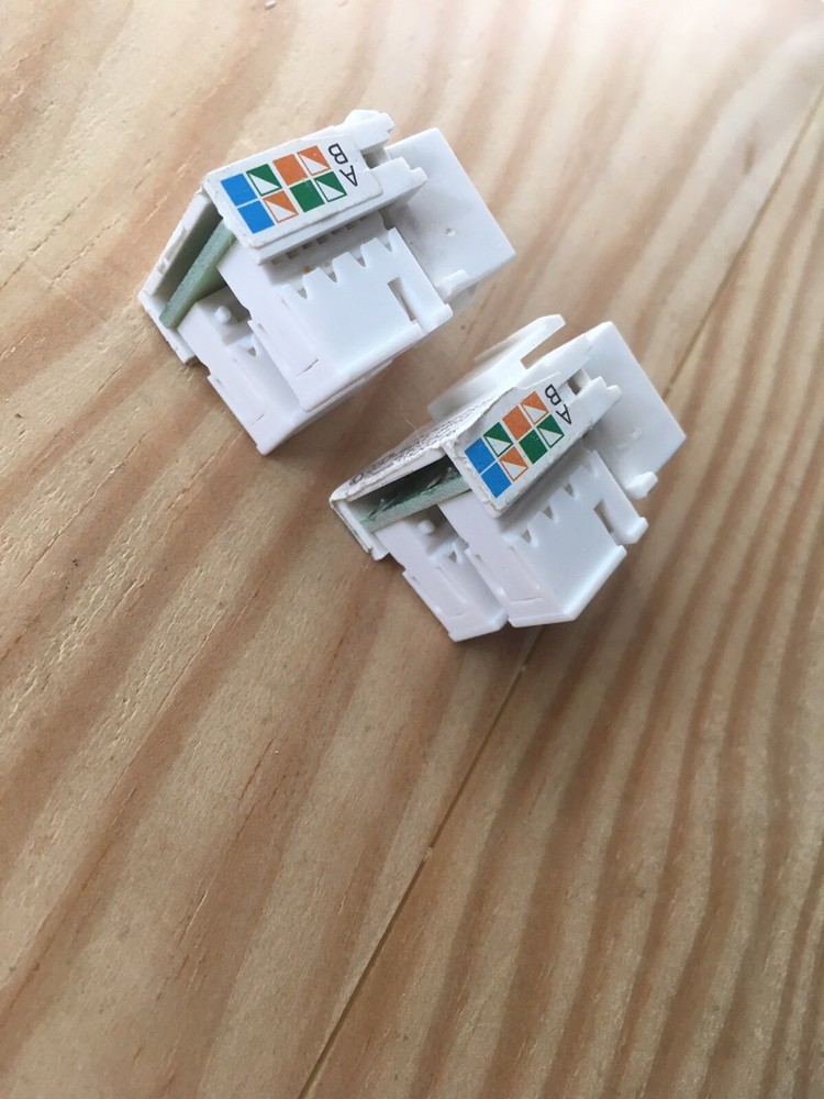 2Pcs Enhanced CAT 5 Ethernet Cable Jack US Shipping