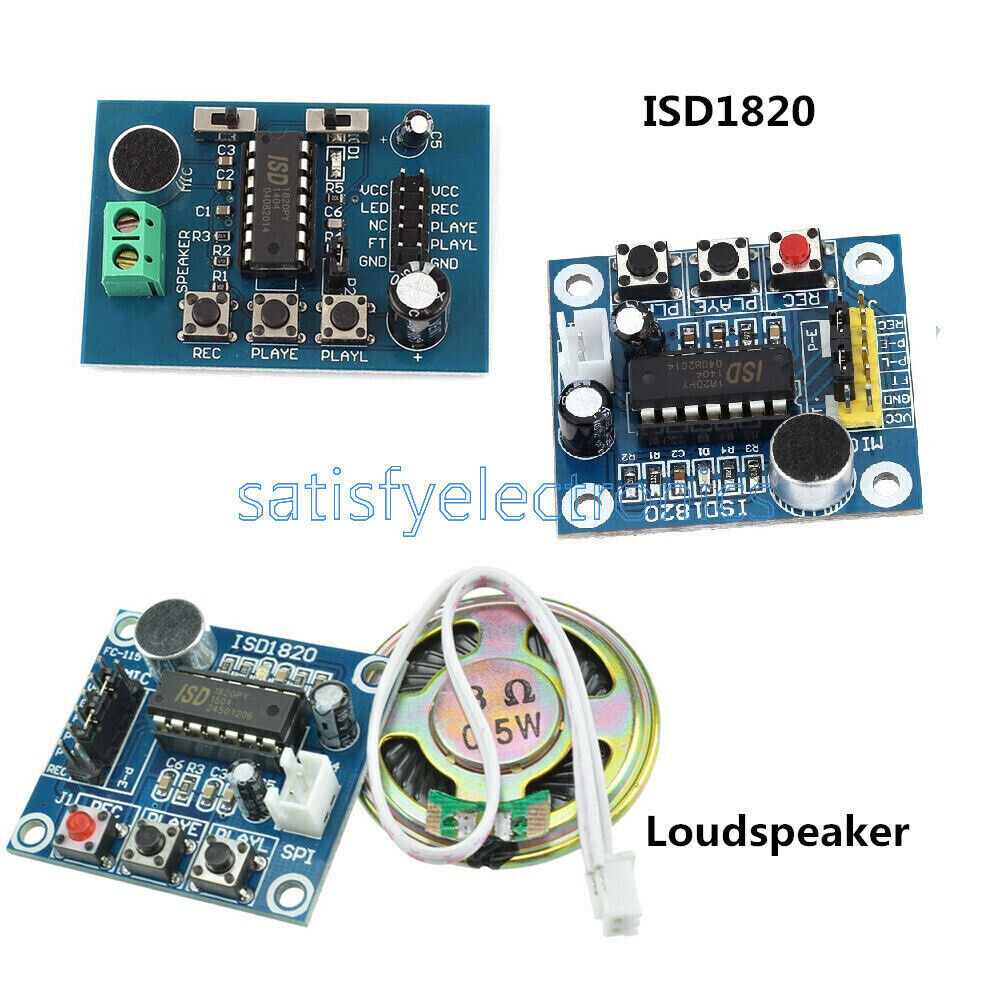 ISD1820 Sound Recorder Voice Recording Module With Micophone Loudspeaker
