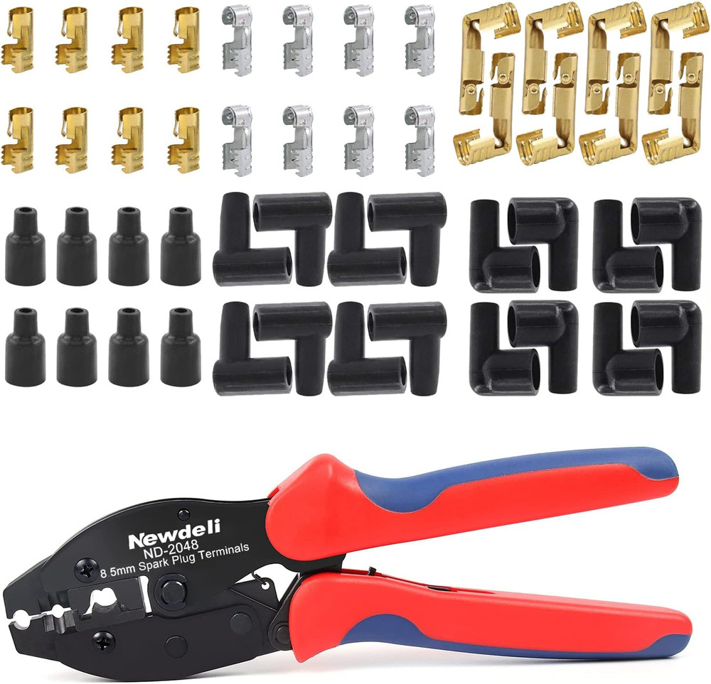 25-Piece Ratchet Spark Plug Wire Crimper Tool Set
