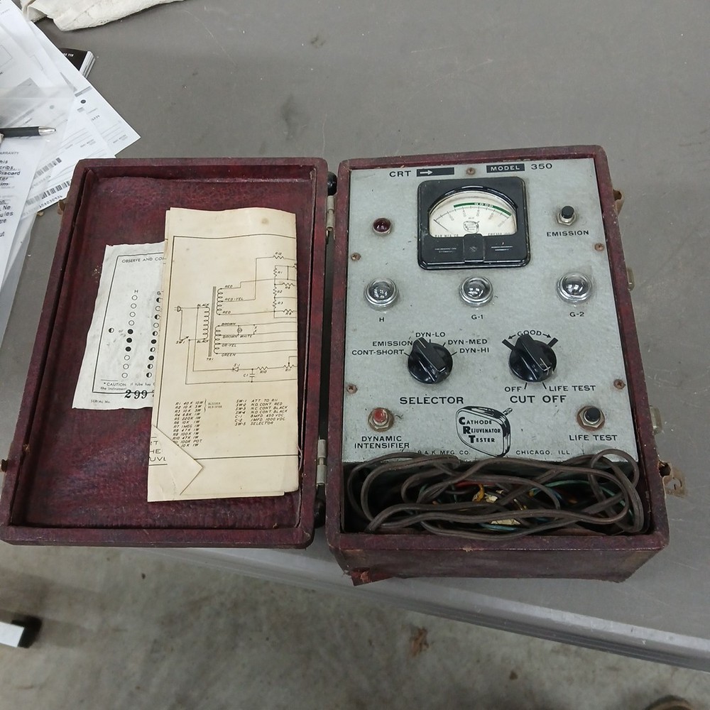 Vintage B & K CRT Cathode Rejuvenator Tester Model 350 Untested