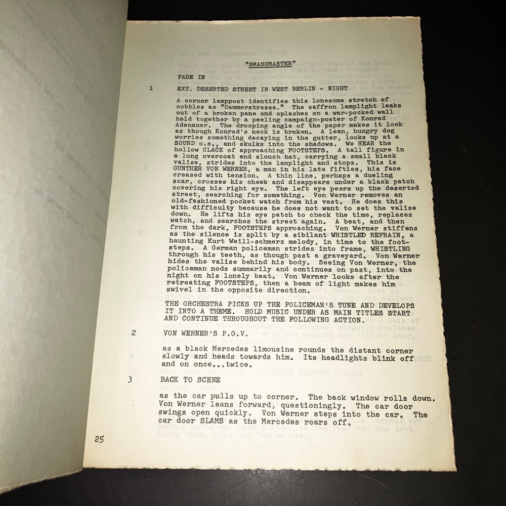 Rare SMASHMASTER (1964) Legendary Unmade Comedy - 2 Orig. Scripts + Notes + COA!