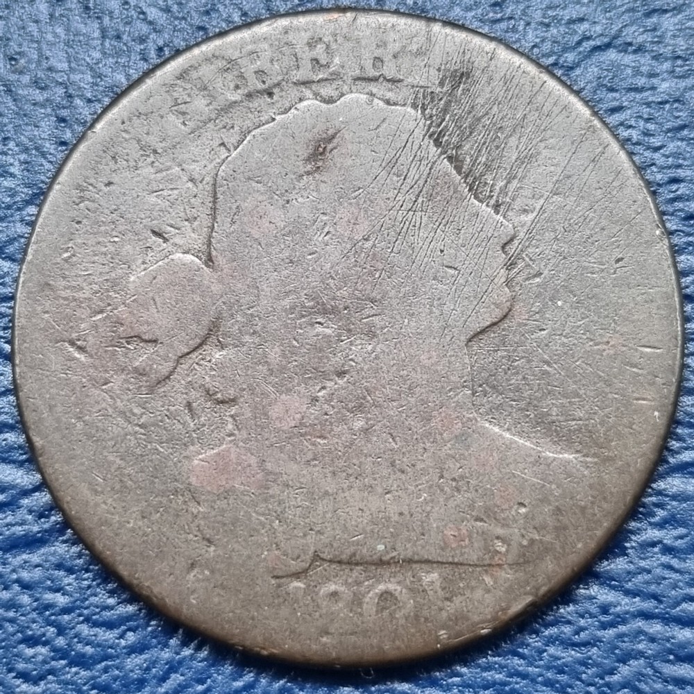 1801 Draped Bust Large Cent 1c Circulated #72103