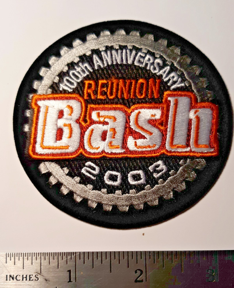 Harley Davidson 2003 100th Anniversary REUNION BASH Patch 3 Inches