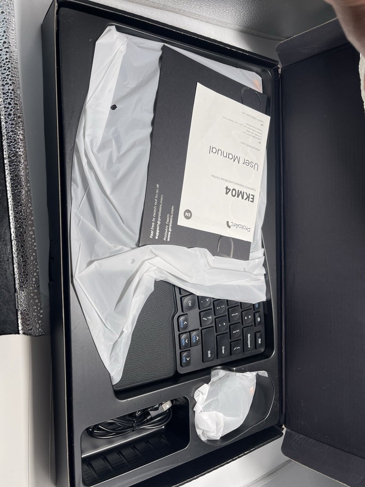 ProtoArc Ergonomic Wireless Keyboard & Mouse Combo – Split Design EKM04 – Open B